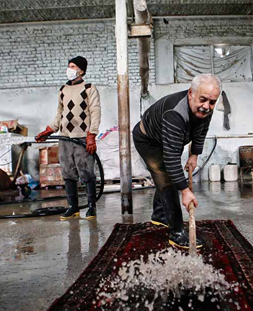 شستشوی سنتی قالی در قالیشویی تجریش 