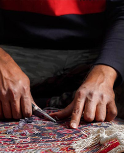 رفو گری قالی در قالیشویی تجریش 